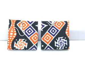 Africa Fabrics Earrings Square 