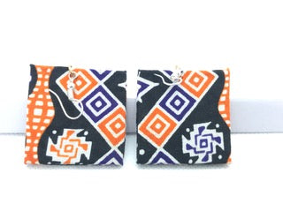 Africa Fabrics Earrings Square 