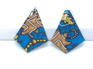 Fabric Diamond Shaped Earrings