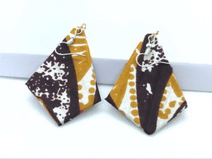 Fabric Fan Shaped Earrings