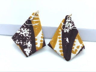Fabric Fan Shaped Earrings