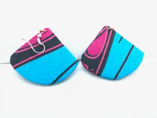 Fabric Fan Shaped Earrings