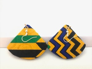 Fabric Fan Shaped Earrings