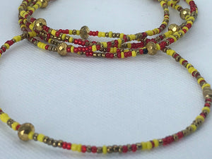 Beaded Anklets  | All Sizes Available |  Tulip Design