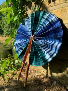Kente Ankara Print Leather Fans | Choose your design