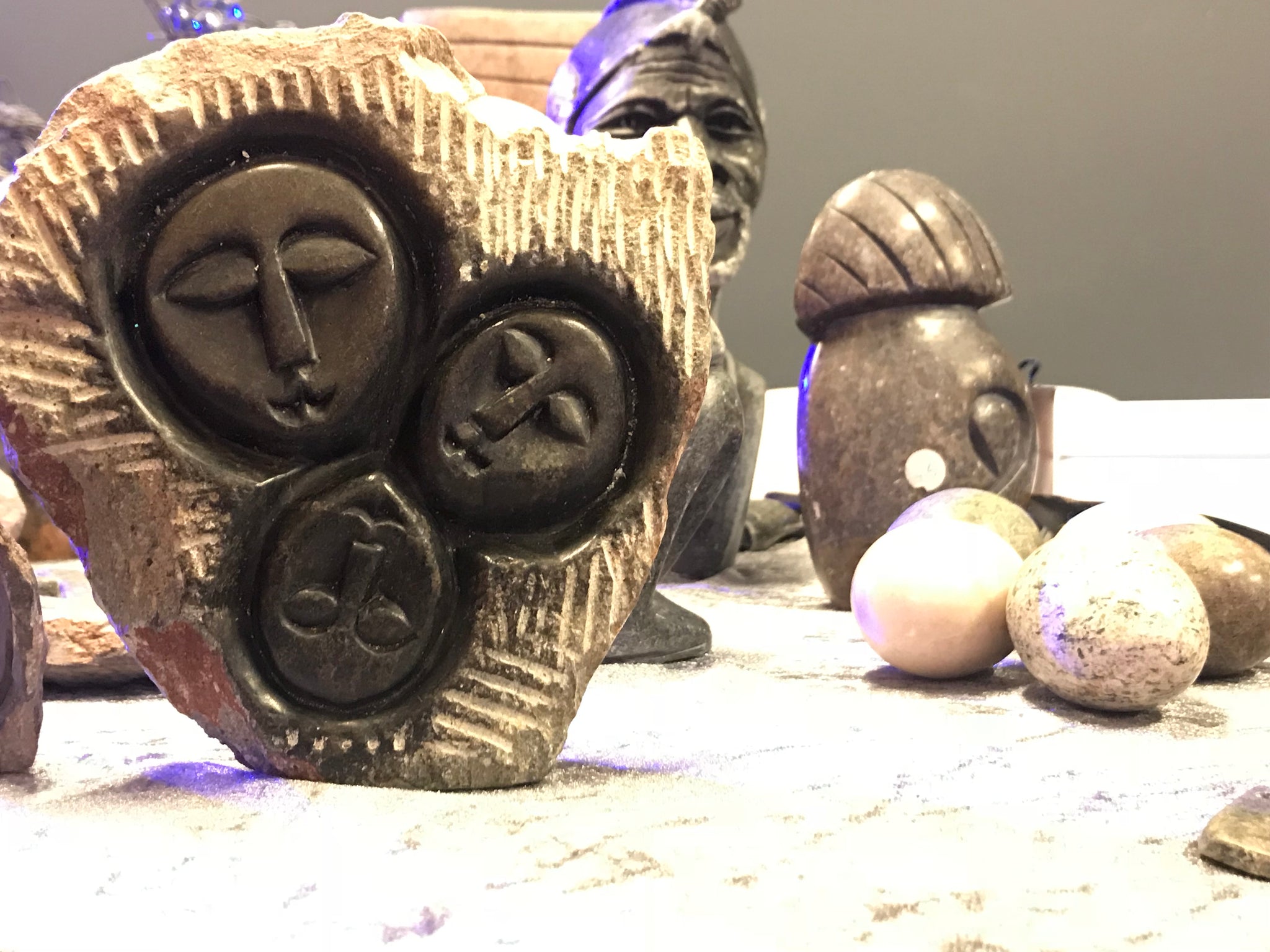 Stone Carving | Three Faces