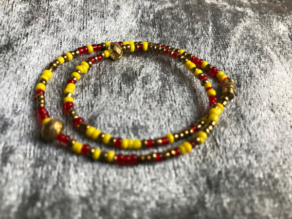 Beaded Anklets  | All Sizes Available |  Tulip Design