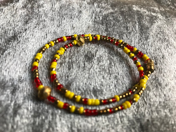 Beaded Anklets  | All Sizes Available |  Tulip Design